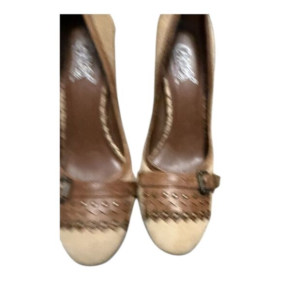 Carlos Santana Sidekick Brown Suede and leather Block Heel. Size 8M - Picture 9 of 9